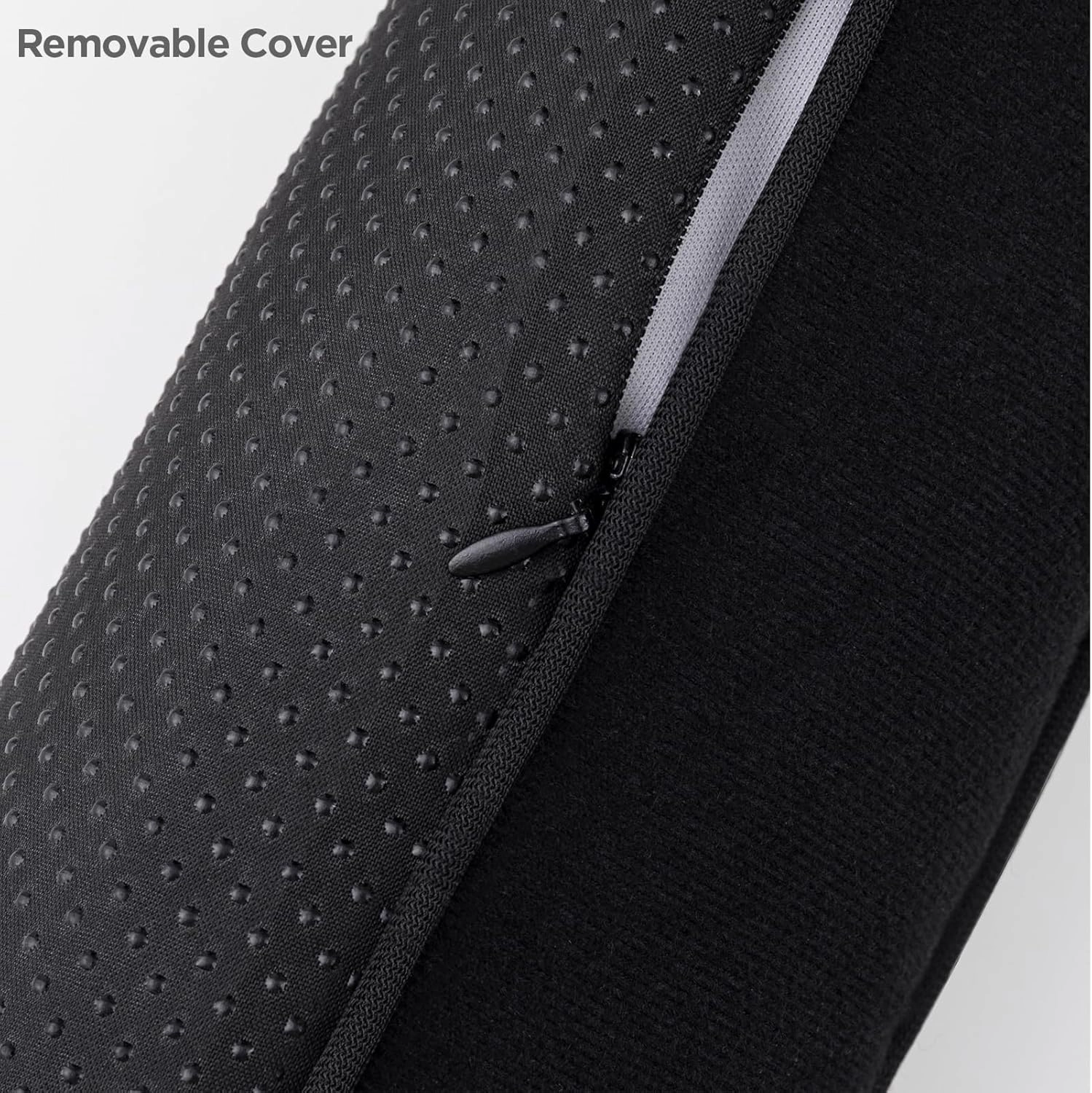 Sunolga 38 Inch Door Draft Stopper with Removable Cover for Gaps Up to 3 Inch, Machine Washable Noise and Air Blocker for Bottom of Door and Window, Black