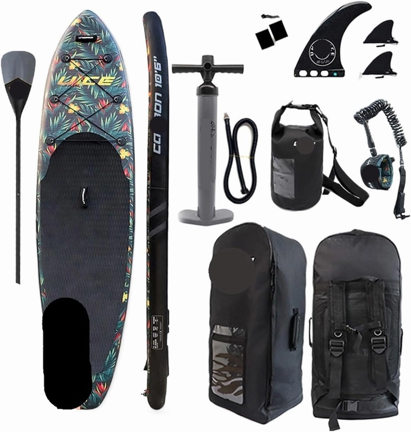 Surfboard Inflatable Paddle Board Double Layer 320/335cm Inflatable Sup Board Stand Up Paddle Board Multifunction Fishing Yoga Surfboard Outdoor Recreation