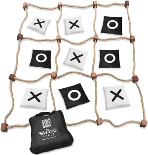 SWOOC Games - Giant Tic Tac Toe Game Outdoor (All Weather) | 3ft x 3ft | Instant Setup, No Assembly | Giant Outdoor Games for Adults and Family | Outside Toys | Large Lawn & Backyard Fun | Yard Game