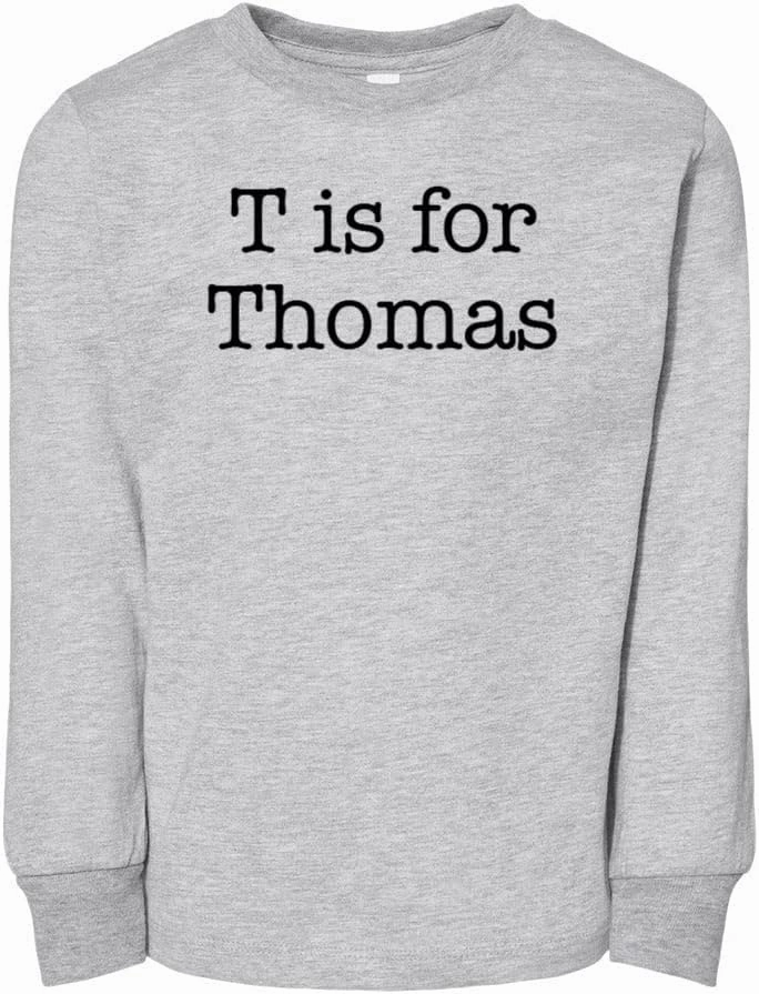 T is for Thomas Toddler Kids Long Sleeve T-Shirt