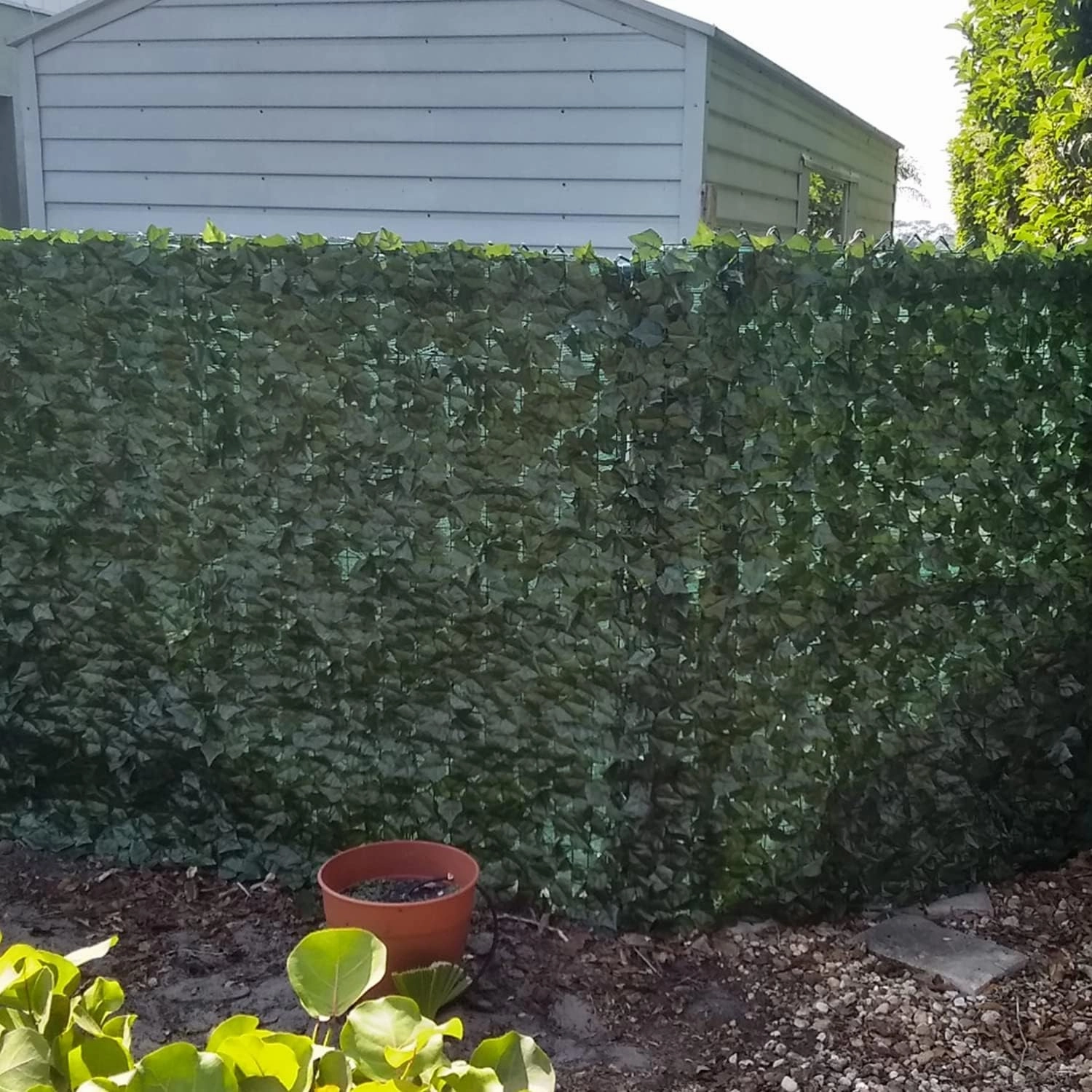 TANG Artificial Ivy Privacy Fence Screen for Balcony Deck Porch Backyard Patio Faux Fake Hedge Fence Plants Cover Coverage Vine Greenery Backdrop Wall 39" x 156" inch
