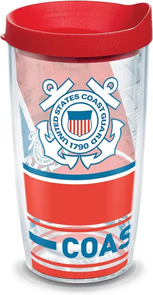 Tervis Coast Guard Forever Proud Made in USA Double Walled Insulated Tumbler Travel Cup Keeps Drinks Cold & Hot, 16oz, Classic