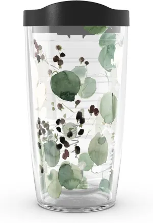 Tervis Kelly Ventura - Eucalyptus Made in USA Double Walled Insulated Tumbler Travel Cup Keeps Drinks Cold & Hot, 16oz, Classic