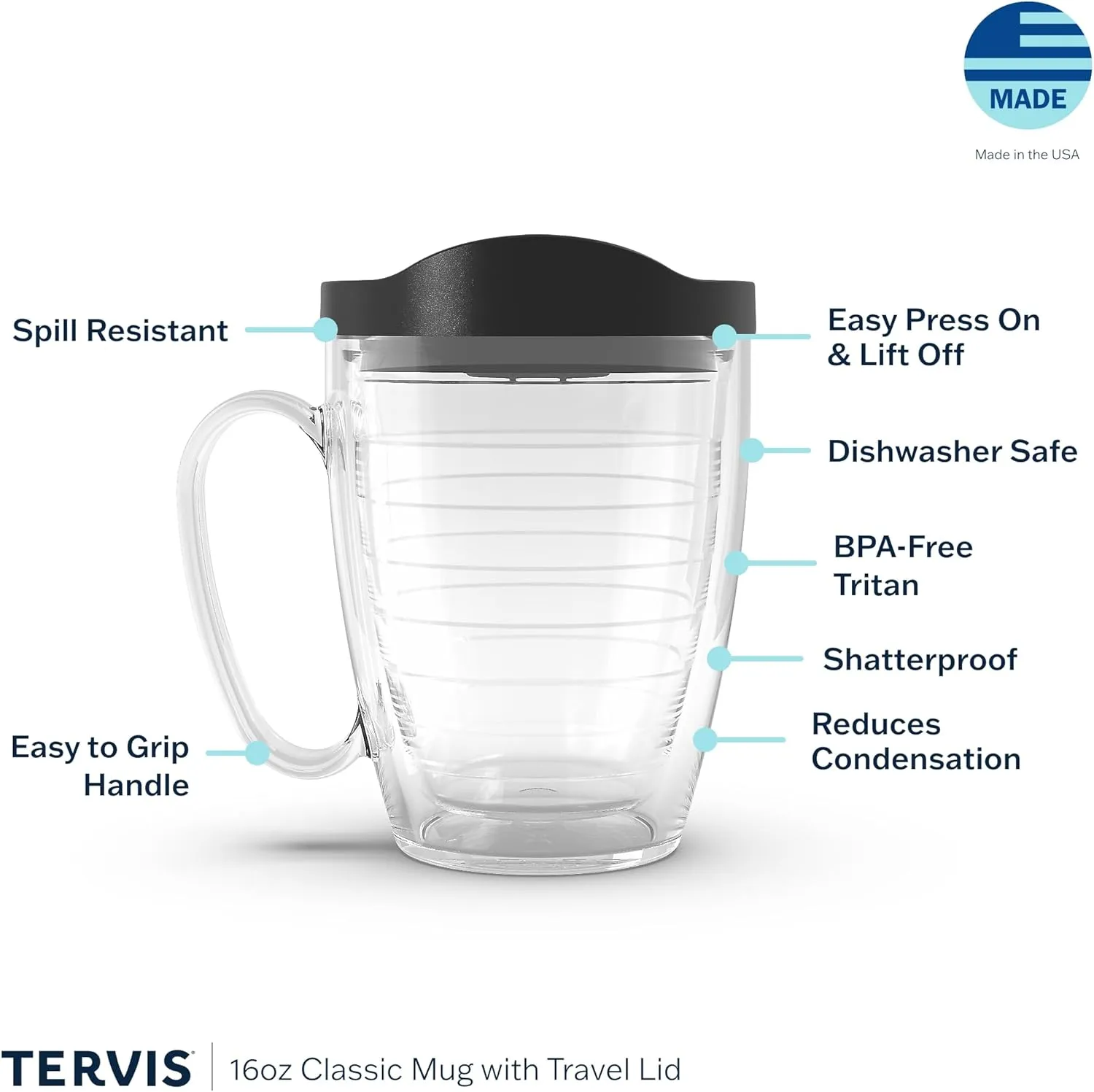 Tervis Made in USA Double Walled Dainty Floral Mother's Day Insulated Tumbler Cup Keeps Drinks Cold & Hot, 16oz Mug, Mom