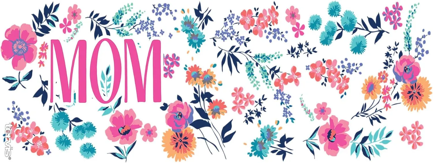 Tervis Made in USA Double Walled Dainty Floral Mother's Day Insulated Tumbler Cup Keeps Drinks Cold & Hot, 16oz Mug, Mom