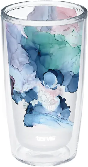 Tervis Made in USA Double Walled Inkreel - Crystal Nature Collection Insulated Tumbler Cup Keeps Drinks Cold & Hot, 16oz, Arctic Berry