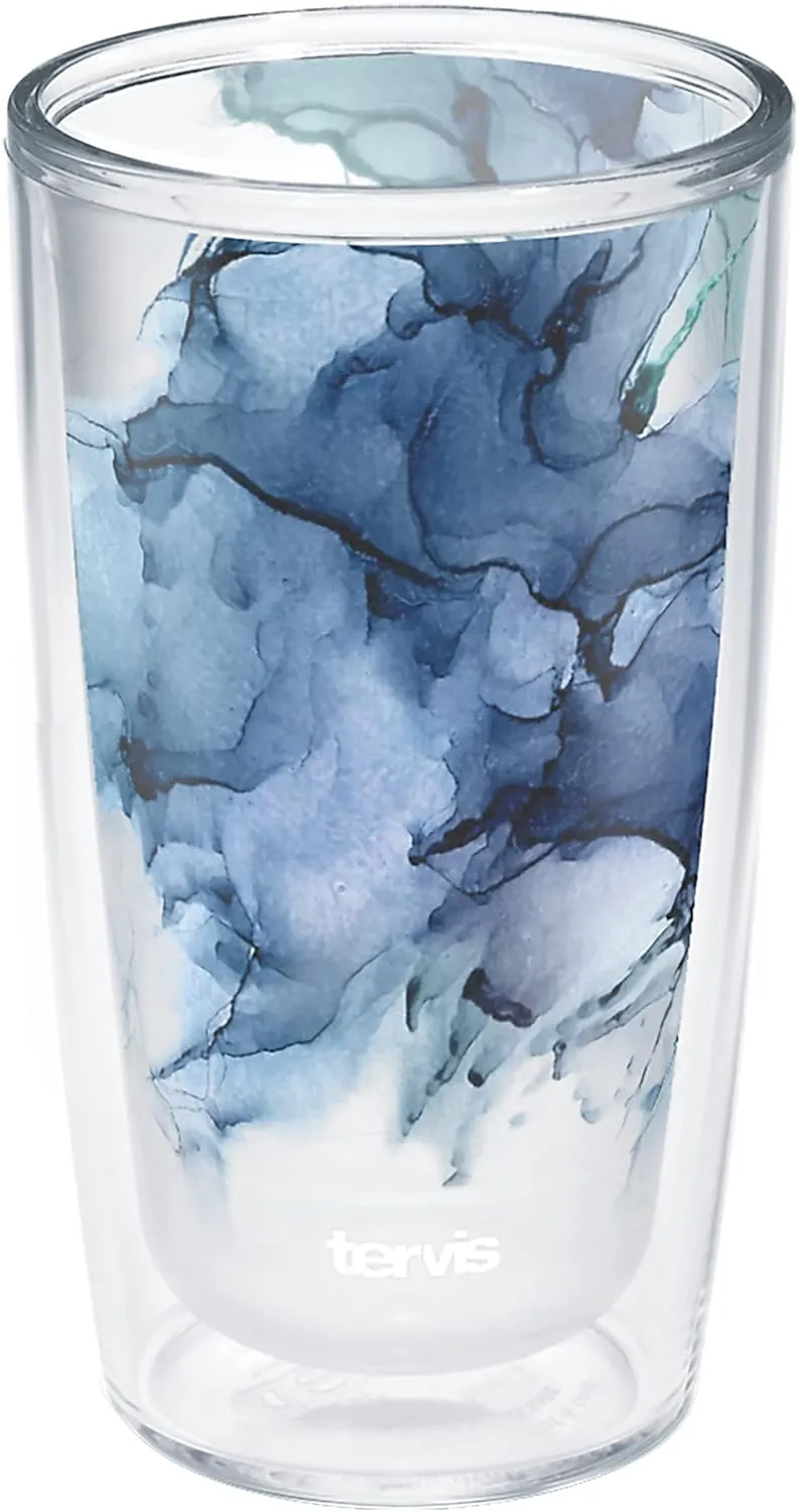 Tervis Made in USA Double Walled Inkreel - Crystal Nature Collection Insulated Tumbler Cup Keeps Drinks Cold & Hot, 16oz, Windswept