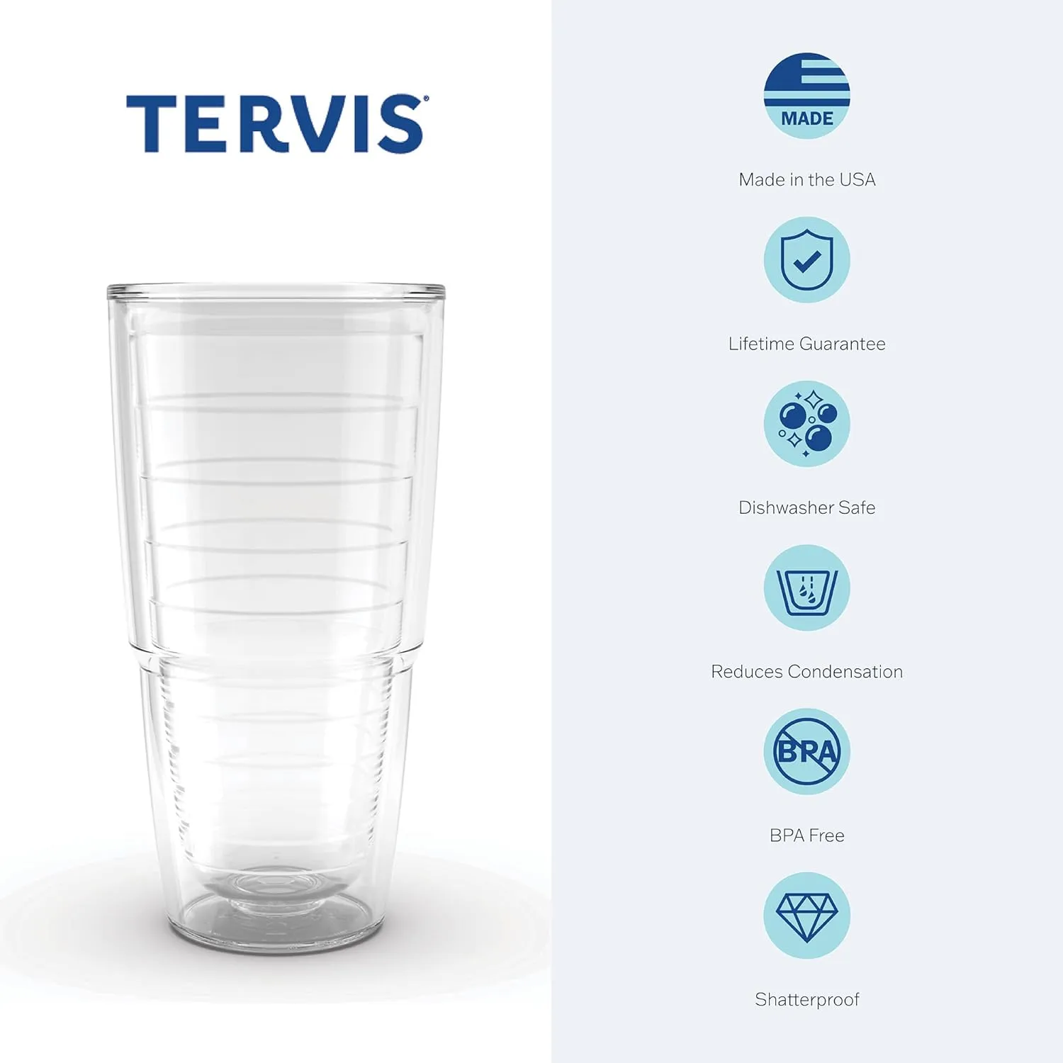 Tervis Made in USA Double Walled Marshall University Thundering Herd Insulated Tumbler Cup Keeps Drinks Cold & Hot, 24oz, Tradition