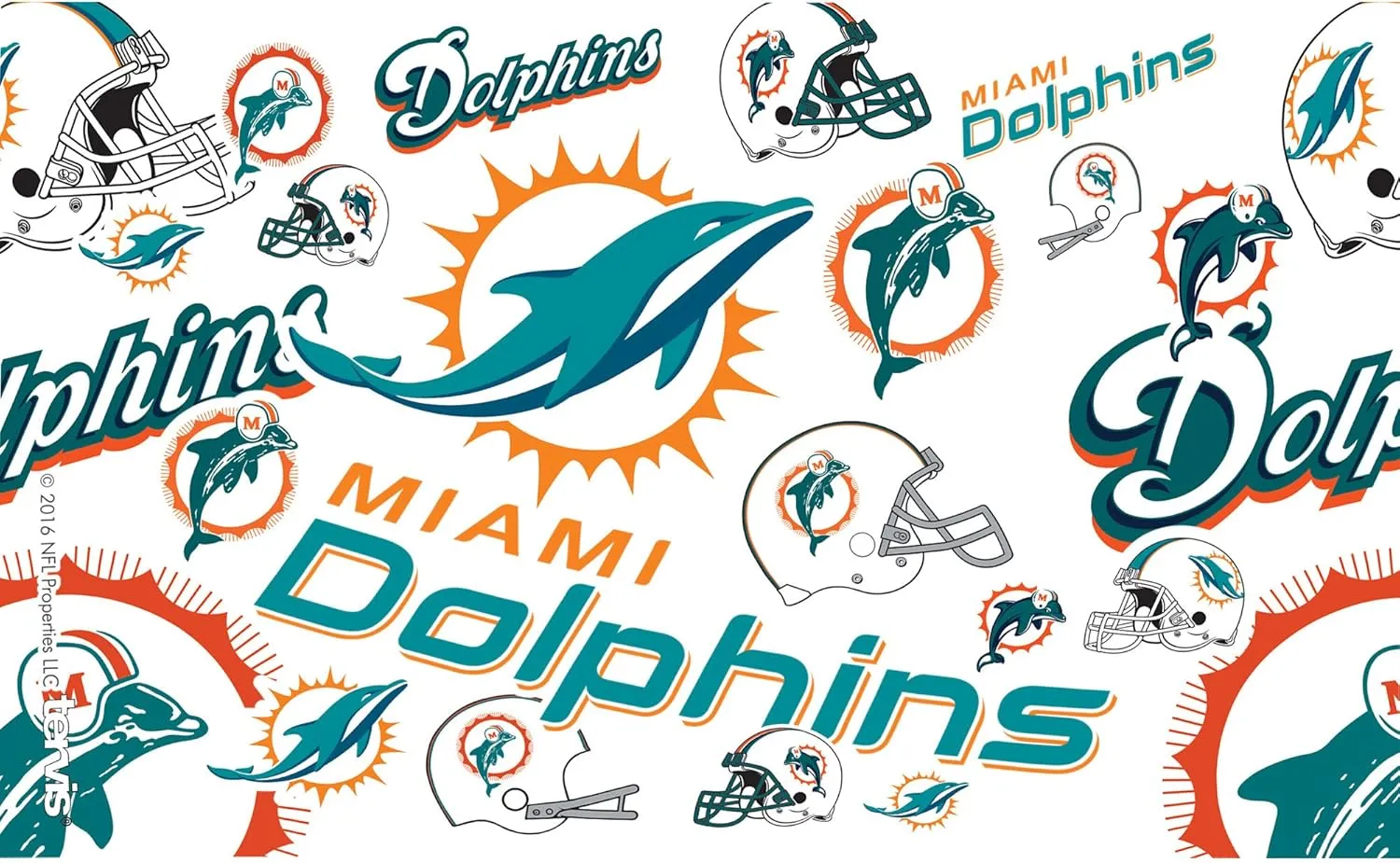 Tervis Made in USA Double Walled NFL Miami Dolphins Insulated Tumbler Cup Keeps Drinks Cold & Hot, 10oz Wavy, All Over