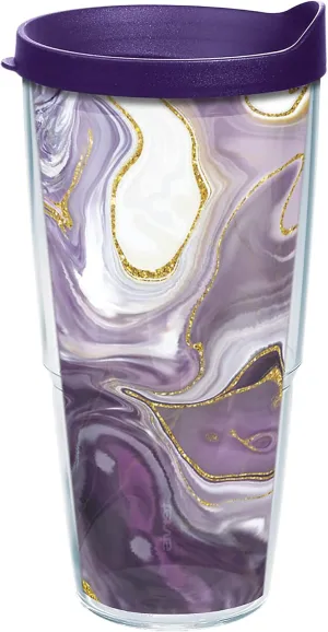 Tervis Marble - Alexandrite Made in USA Double Walled Insulated Tumbler Travel Cup Keeps Drinks Cold & Hot, 24oz, Classic