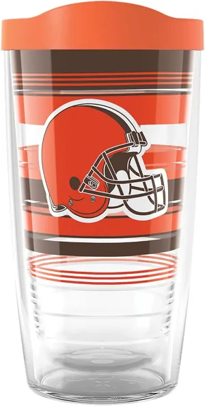 Tervis NFL Cleveland Browns - Hype Stripes Made in USA Double Walled Insulated Tumbler Travel Cup Keeps Drinks Cold & Hot, 16oz, Classic