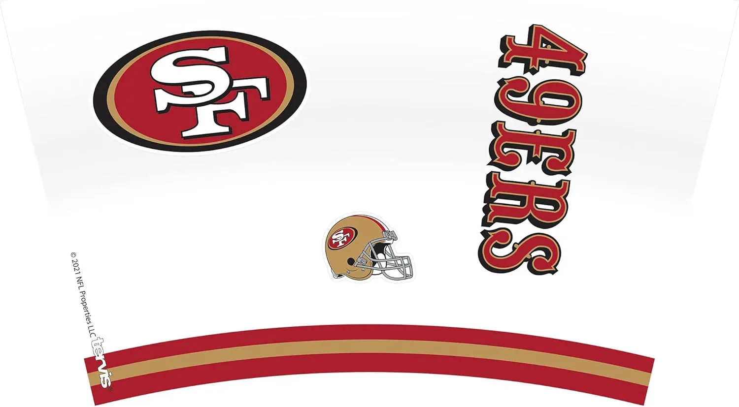 Tervis NFL San Francisco 49ers - Arctic Made in USA Double Walled Insulated Tumbler Travel Cup Keeps Drinks Cold & Hot, 16oz, Classic