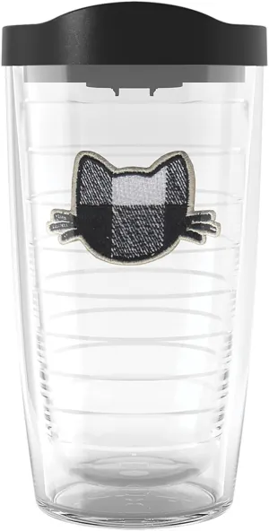 Tervis Plaid Cat Made in USA Double Walled Insulated Tumbler Travel Cup Keeps Drinks Cold & Hot, 16oz, Classic