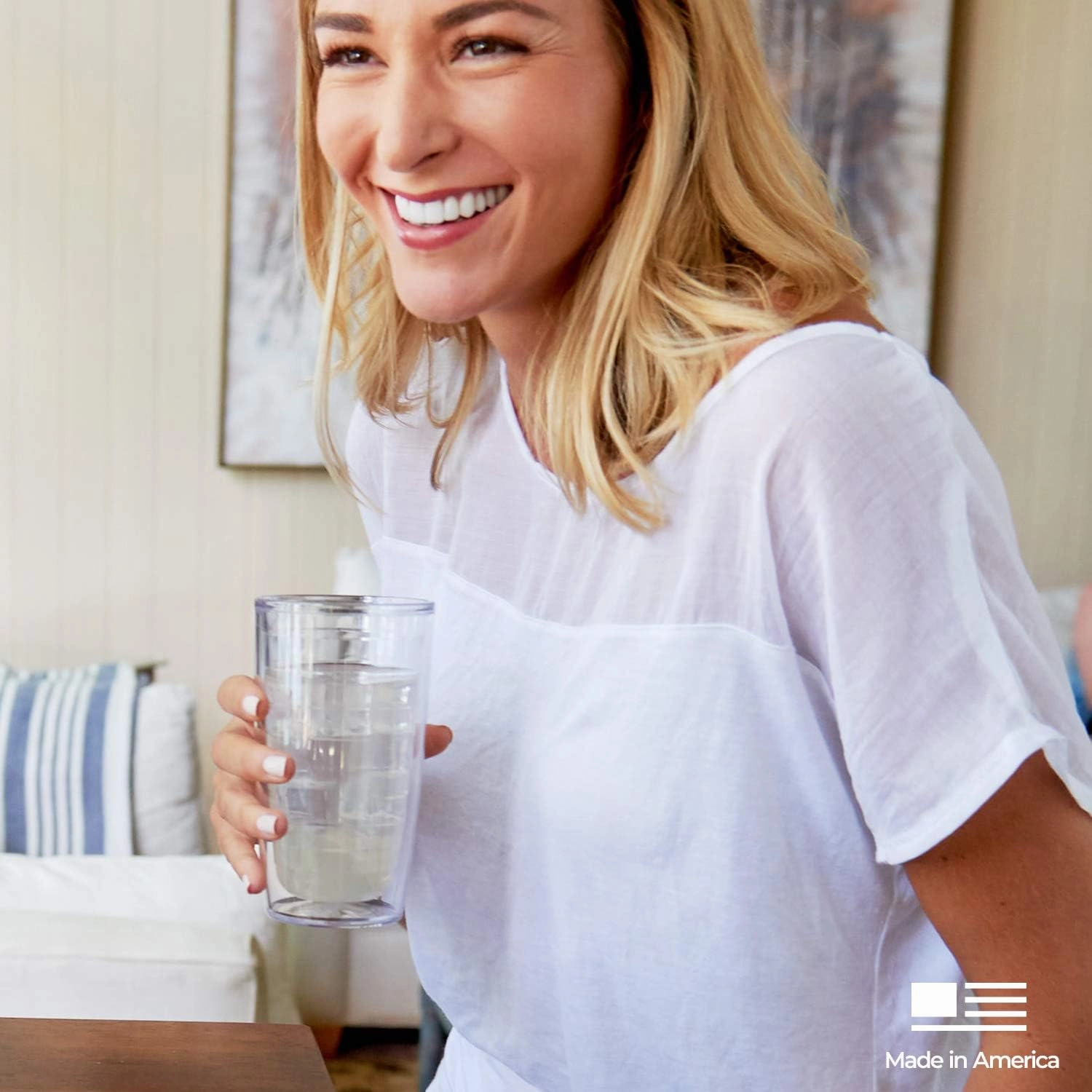 Tervis Americana USA Flag Made in USA Double Walled Insulated Tumbler Travel Cup Keeps Drinks Cold & Hot, 16oz, Classic