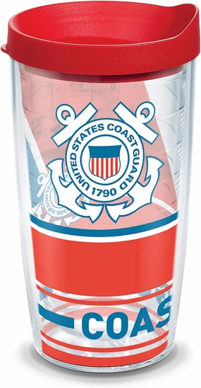 Tervis Coast Guard Forever Proud Made in USA Double Walled Insulated Tumbler Travel Cup Keeps Drinks Cold & Hot, 16oz, Classic