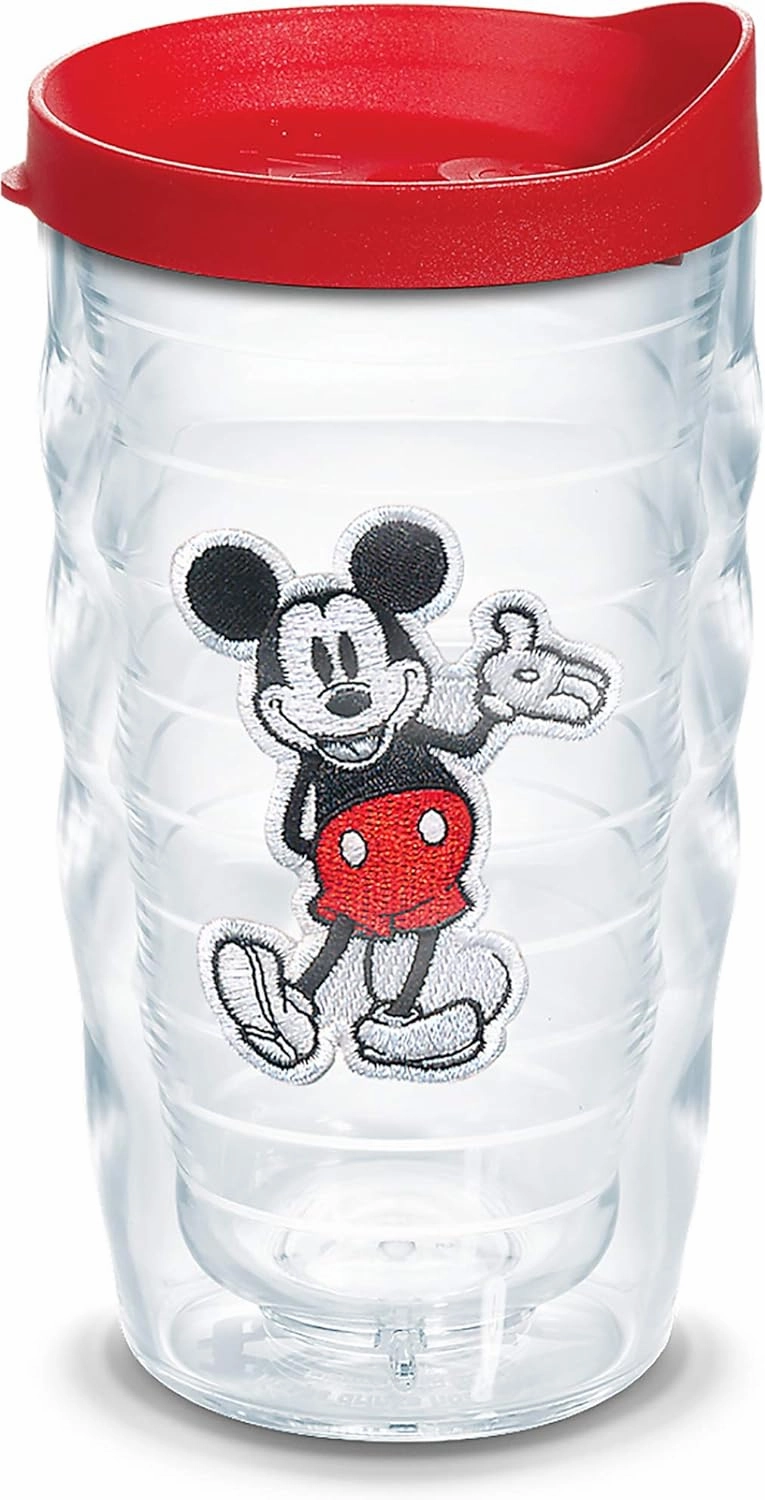 Tervis Disney - Original Mickey Made in USA Double Walled Insulated Tumbler Cup Keeps Drinks Cold & Hot, 10oz Wavy, Classic