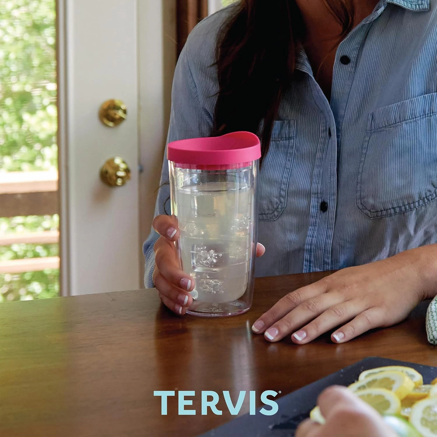 Tervis Kelly Ventura - Floral Collection Made in USA Double Walled Insulated Tumbler Travel Cup Keeps Drinks Cold & Hot, 16oz - Classic, Posy