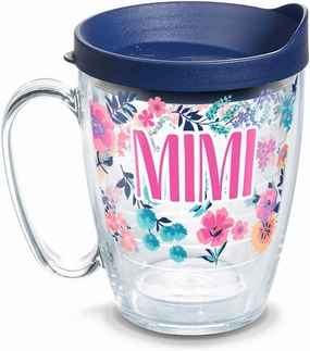 Tervis Made in USA Double Walled Dainty Floral Mother's Day Insulated Tumbler Cup Keeps Drinks Cold & Hot, 16oz Mug, Mimi