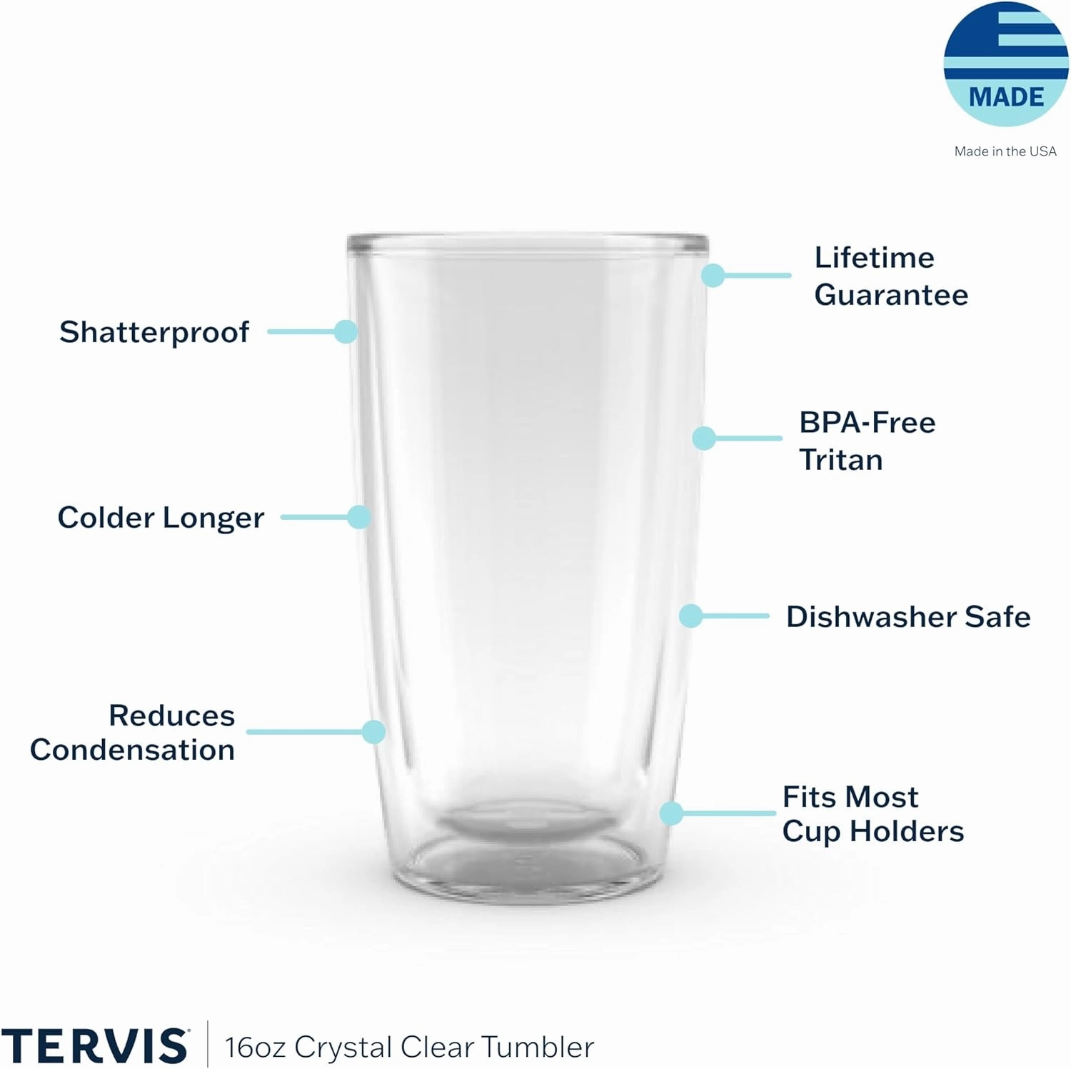 Tervis Made in USA Double Walled Kelly Ventura Insulated Tumbler Cup Keeps Drinks Cold & Hot, 16oz 4pk, Bloom Slate