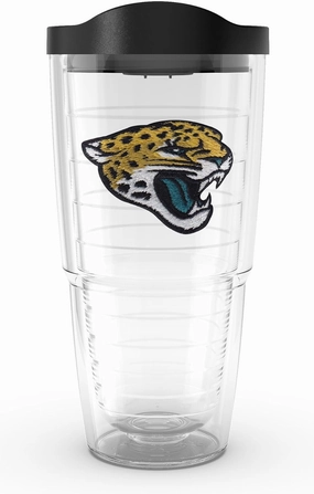 Tervis Made in USA Double Walled NFL Jacksonville Jaguars Insulated Tumbler Cup Keeps Drinks Cold & Hot, 24oz, Primary Logo