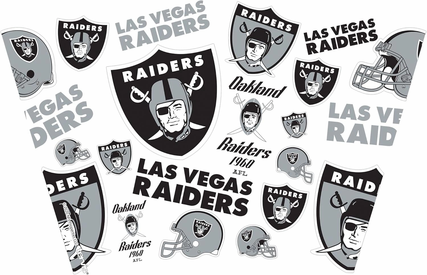 Tervis Made in USA Double Walled NFL Las Vegas Raiders All Over Insulated Tumbler Cup Keeps Drinks Cold & Hot, 24oz, Classic