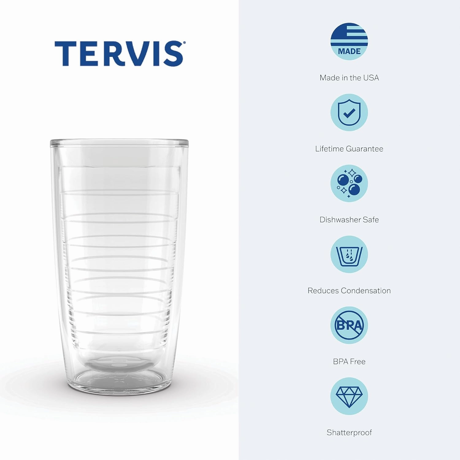 Tervis Made in USA Double Walled University of Alabama Crimson Tide Insulated Tumbler Cup Keeps Drinks Cold & Hot, 16oz, Quartz Emblem
