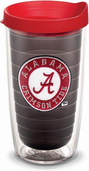Tervis Made in USA Double Walled University of Alabama Crimson Tide Insulated Tumbler Cup Keeps Drinks Cold & Hot, 16oz, Quartz Emblem