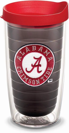 Tervis Made in USA Double Walled University of Alabama Crimson Tide Insulated Tumbler Cup Keeps Drinks Cold & Hot, 16oz, Quartz Emblem