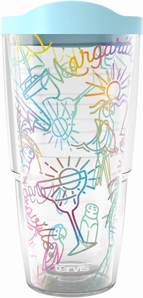 Tervis Margaritaville - Dorsal Made in USA Double Walled Insulated Tumbler Travel Cup Keeps Drinks Cold & Hot, 24oz, Classic