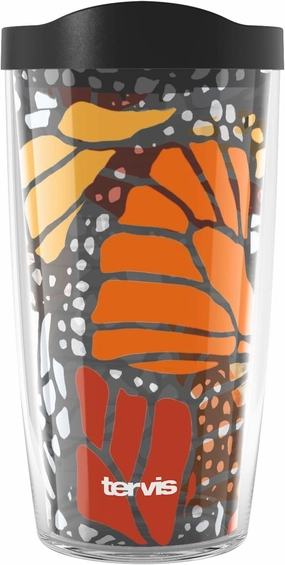 Tervis Monarch Butterfly Transformation Made in USA Double Walled Insulated Tumbler Travel Cup Keeps Drinks Cold & Hot, 16oz, Classic