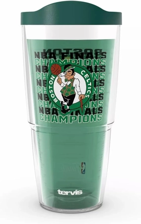 Tervis NBA Boston Celtics - 2024 NBA Finals Champions Made in USA Double Walled Insulated Tumbler Travel Cup Keeps Drinks Cold & Hot, 24oz, Classic