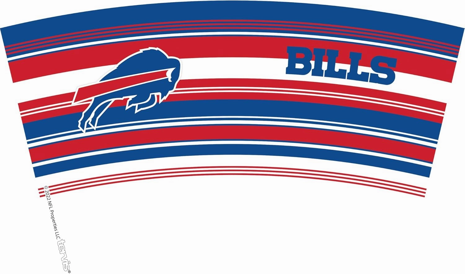Tervis NFL Buffalo Bills - Hype Stripes Made in USA Double Walled Insulated Tumbler Travel Cup Keeps Drinks Cold & Hot, 16oz, Classic
