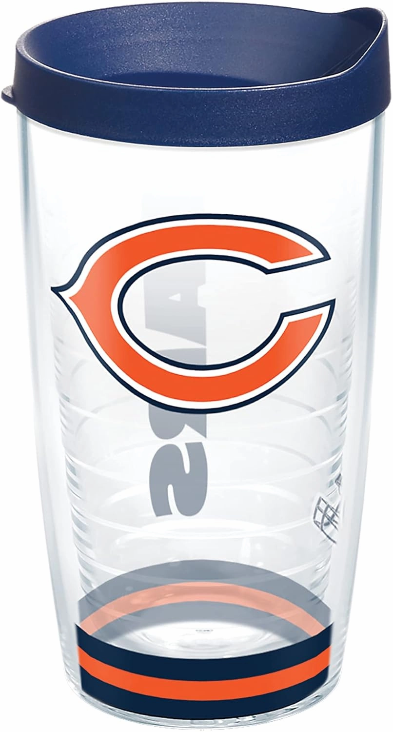 Tervis NFL Chicago Bears - Arctic Made in USA Double Walled Insulated Tumbler Travel Cup Keeps Drinks Cold & Hot, 16oz, Classic