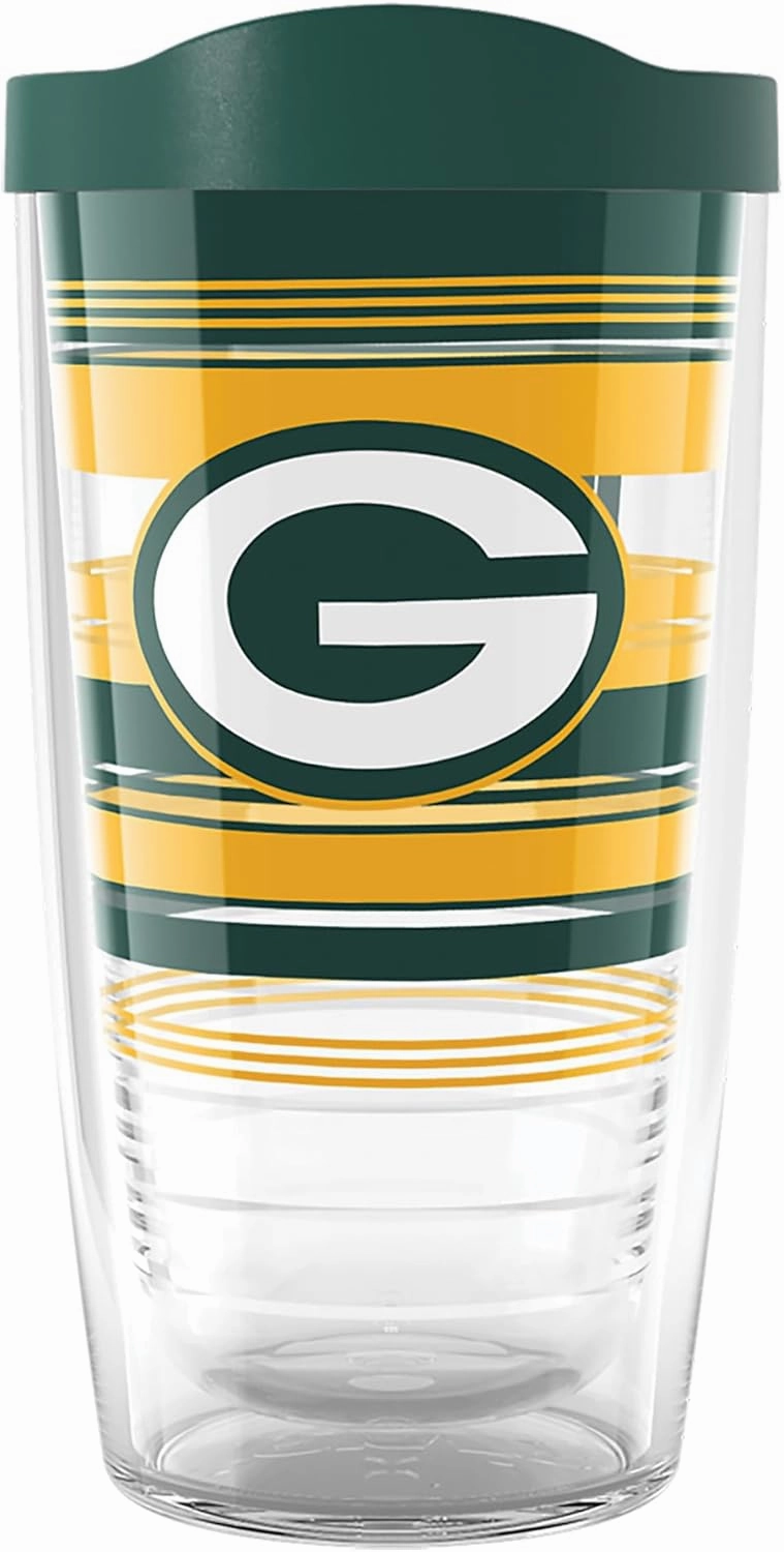 Tervis NFL Green Bay Packers - Hype Stripes Made in USA Double Walled Insulated Tumbler Travel Cup Keeps Drinks Cold & Hot, 16oz, Classic