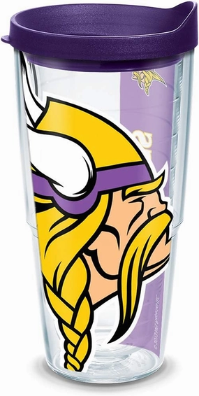 Tervis NFL Minnesota Vikings - Colossal Made in USA Double Walled Insulated Tumbler Travel Cup Keeps Drinks Cold & Hot, 24oz, Classic