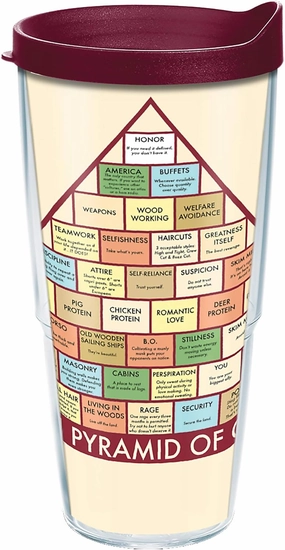 Tervis Parks and Recreation Greatness Pyramid Insulated Tumbler 24oz Clear