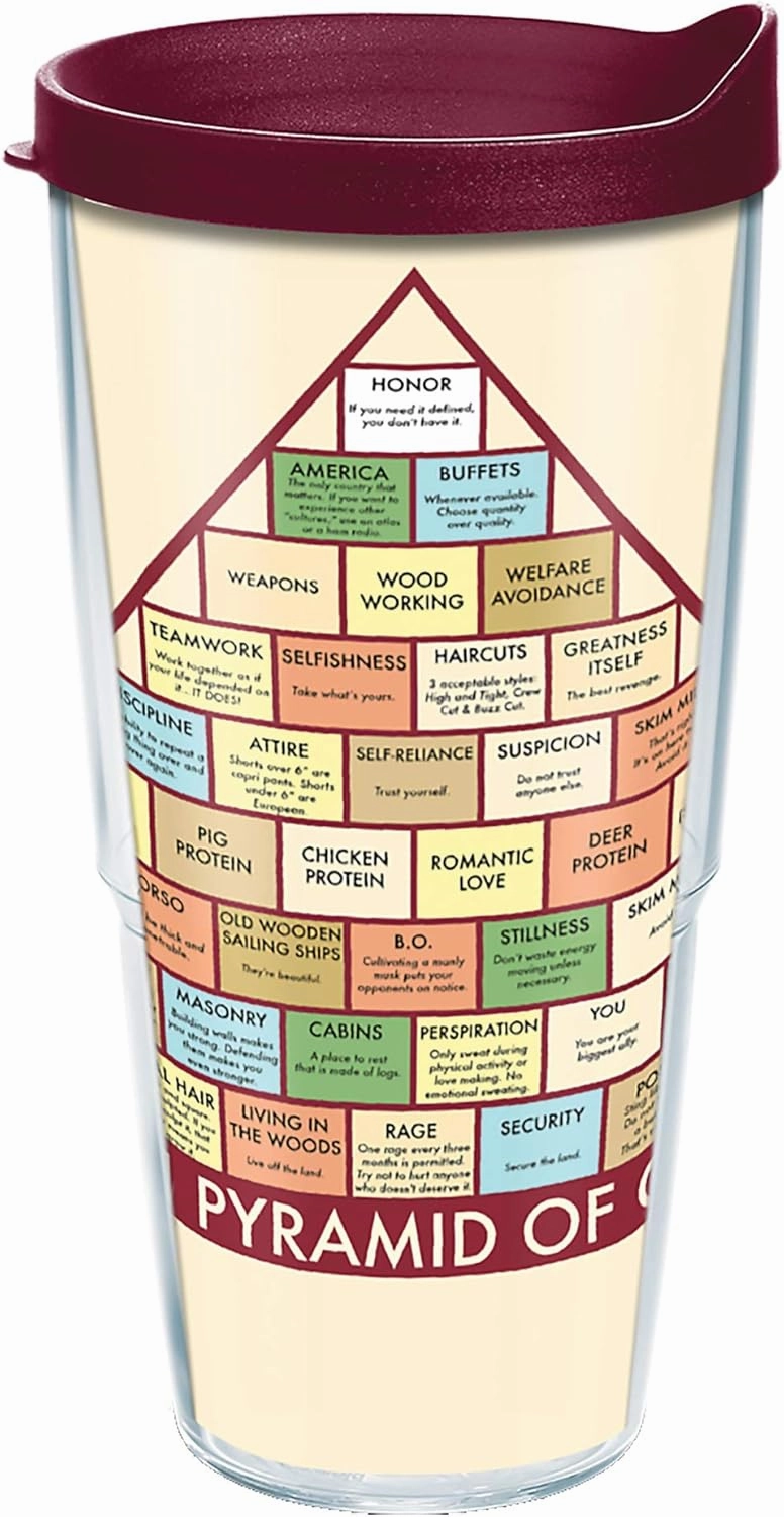 Tervis Parks and Recreation Greatness Pyramid Insulated Tumbler 24oz Clear