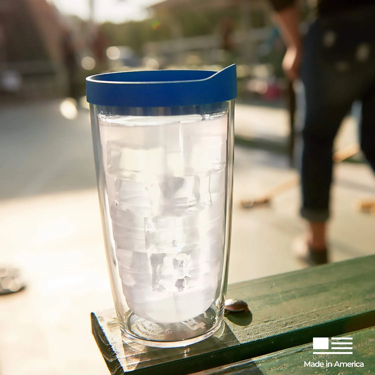 Tervis Plastic Made in USA Double Walled Fiesta Insulated Tumbler Cup Keeps Drinks Cold & Hot, 16oz - No Lid, Poppy Dots