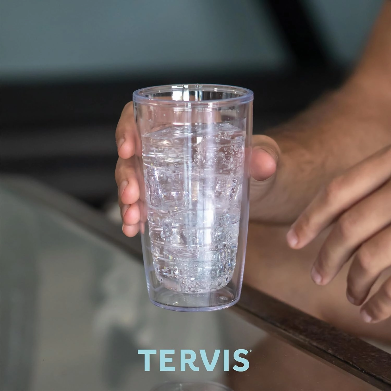 Tervis Plastic Made in USA Double Walled Fiesta Insulated Tumbler Cup Keeps Drinks Cold & Hot, 16oz - No Lid, Poppy Dots