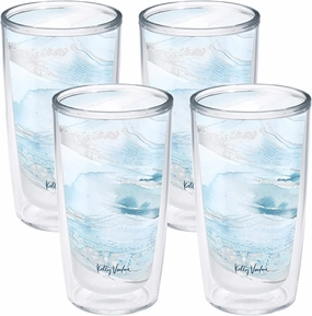 Tervis Plastic Made in USA Double Walled Kelly Ventura Insulated Tumbler Cup Keeps Drinks Cold & Hot, 16oz 4pk, Currents