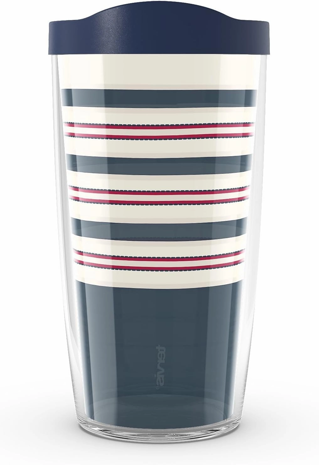 Tervis Sailor Stripes Made in USA Double Walled Insulated Tumbler Travel Cup Keeps Drinks Cold & Hot, 16oz, Classic