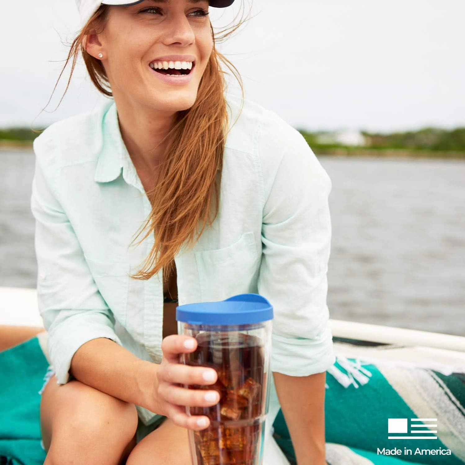 Tervis Sunset in Paradise Made in USA Double Walled Insulated Tumbler Travel Cup Keeps Drinks Cold & Hot, 24oz, Classic