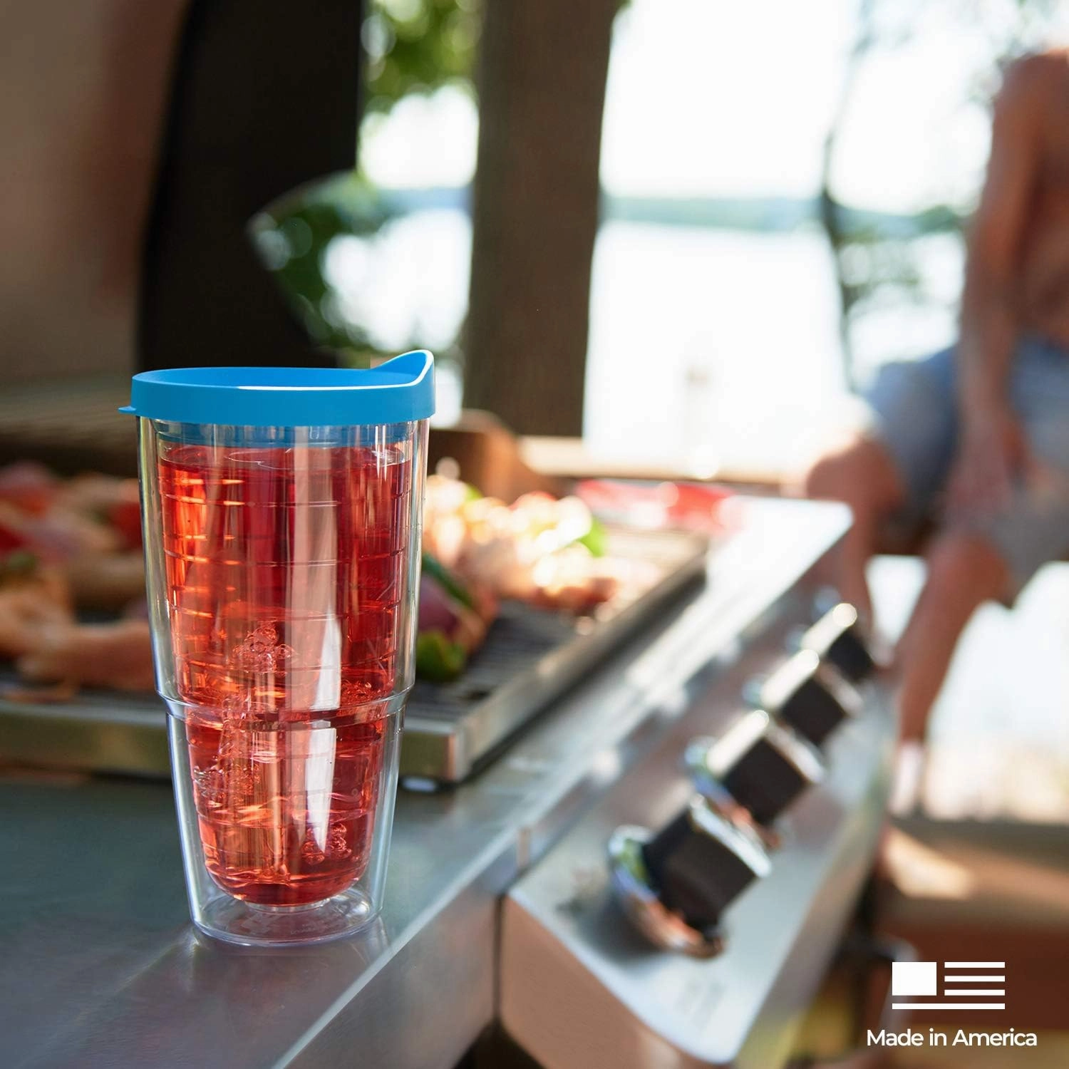 Tervis Sunset in Paradise Made in USA Double Walled Insulated Tumbler Travel Cup Keeps Drinks Cold & Hot, 24oz, Classic