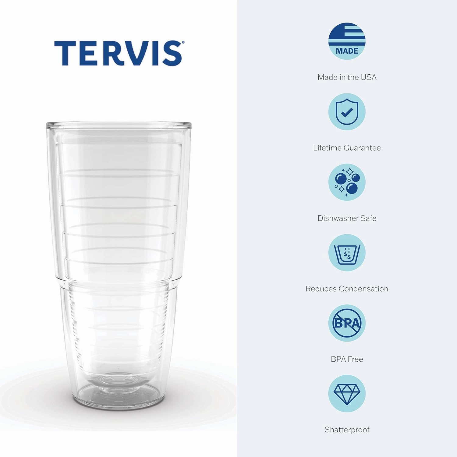 Tervis Turtle Pattern Made in USA Double Walled Insulated Tumbler Cup Keeps Drinks Cold & Hot, 24oz, Classic