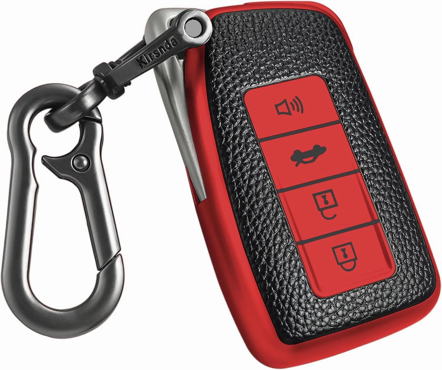 Texture Key fob Cover with Keychain Compatible with Lexus,Soft TPU Key case/Skin,4-Buttons fit ES is GS NX RX RC GX LX 570 200 250 300 350 h F Sport Remote Key Vehicle Accessories,red