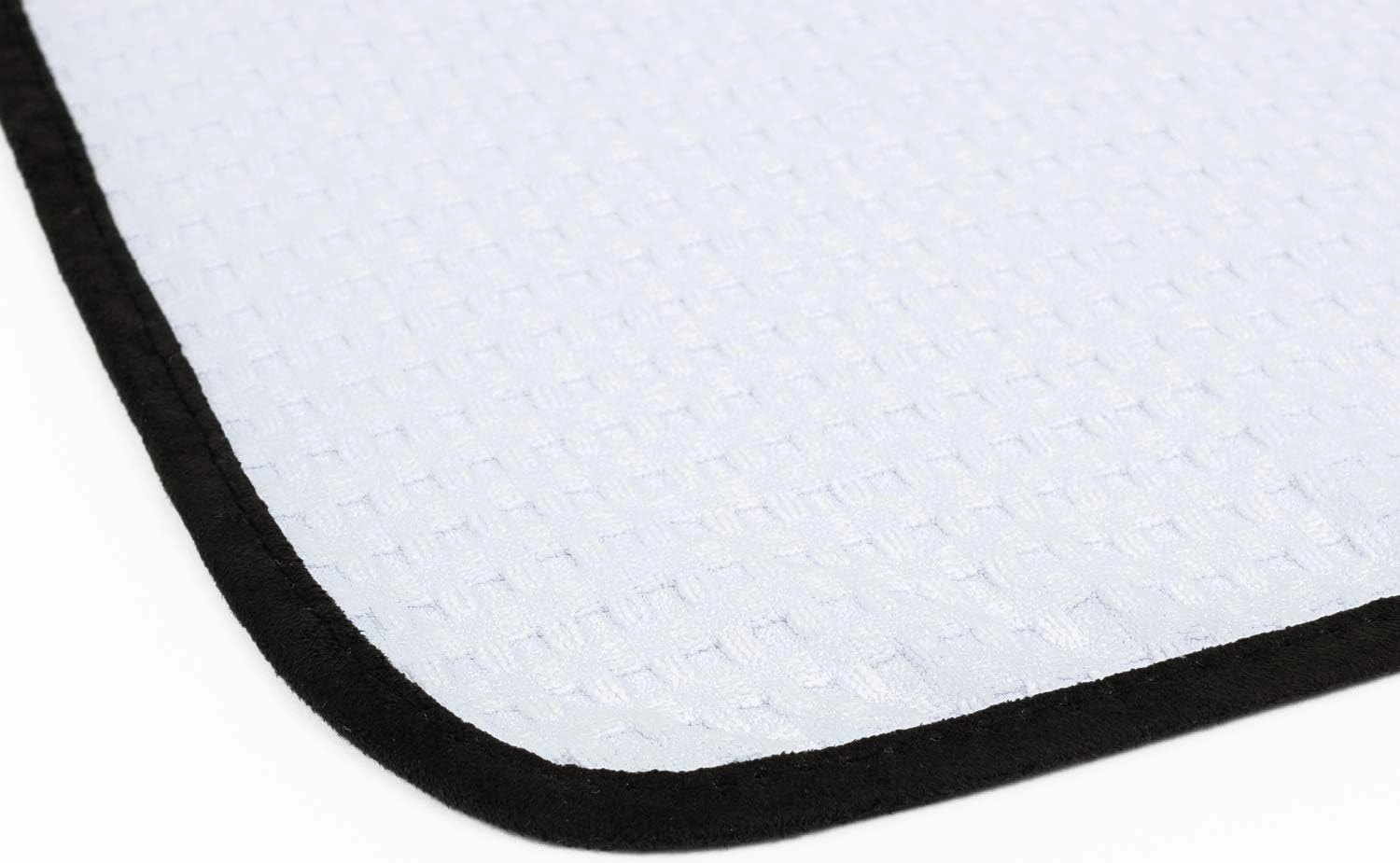 The Rag Company - Dry Me A River - Professional Korean 70/30 Blend Microfiber Waffle-Weave Drying & Detailing Towels, Soft Suede Edges, 390GSM, 20in x 40in, White (2-Pack)