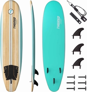 Thurso Surf 7/8 ft Soft Top Foam Beginner Surfboard for Adults and Kids Perfect Longboard for Surfing Beach Fun and Water Sports Lightweight and Durable Modern Design for All Levels of Surfers