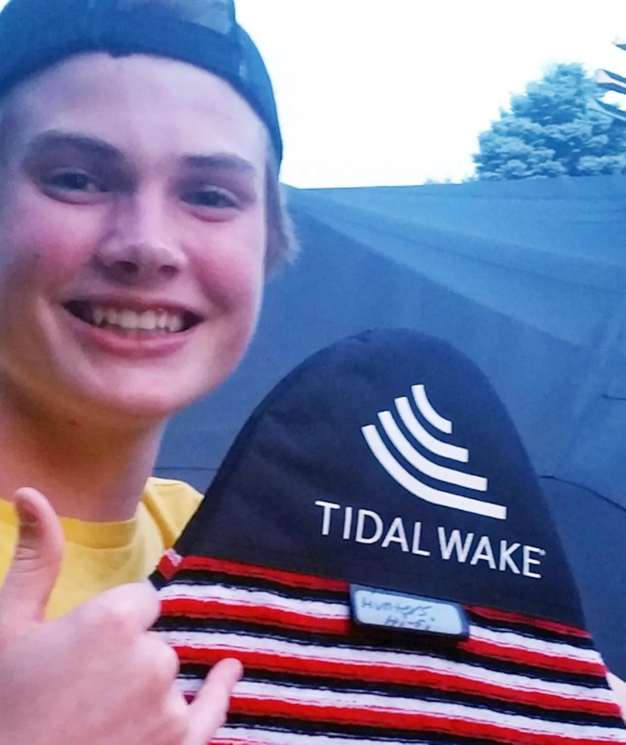 Tidal Wake TAG-IT Surf & Wake Board Socks, SNUB NOSE STYLE, Built-In Tag to Personalize with Your Name, 58" Long, 21" Wide
