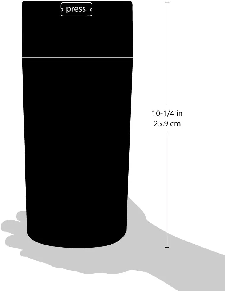 Tightvac - 5oz to 24 Ounce - Patented Airtight Container | Multi-use Vacuum Container Works as Smell Proof Containers for Herbs and Dry Goods. Black