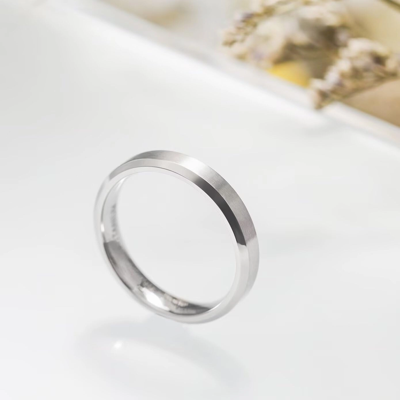 TIGRADE Titanium Rings 4MM 6MM 8MM 10MM Wedding Band in Comfort Fit Matte for Men Women Size 3-15